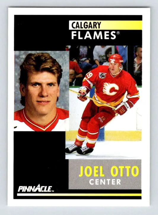 Hockey trading card of Joel Otto in Calgary Flames jersey number 29, NM-MT condition