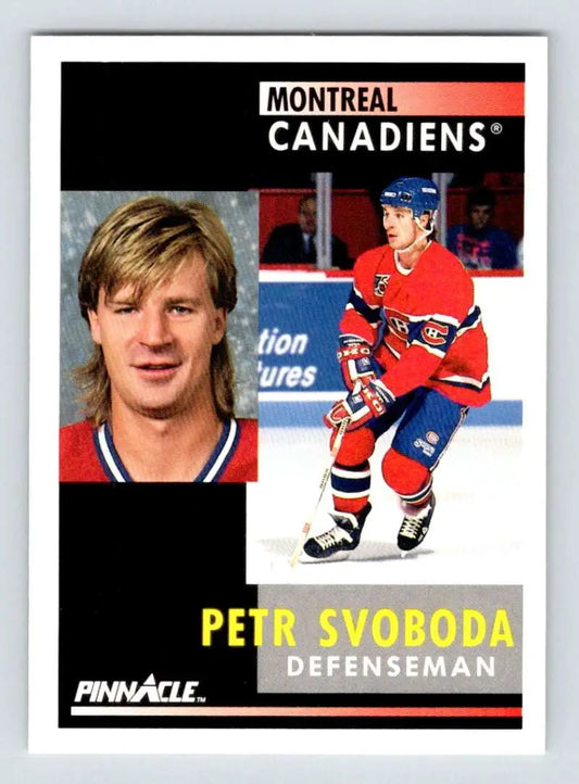 Montreal Canadiens Petr Svoboda hockey card in portrait and action poses