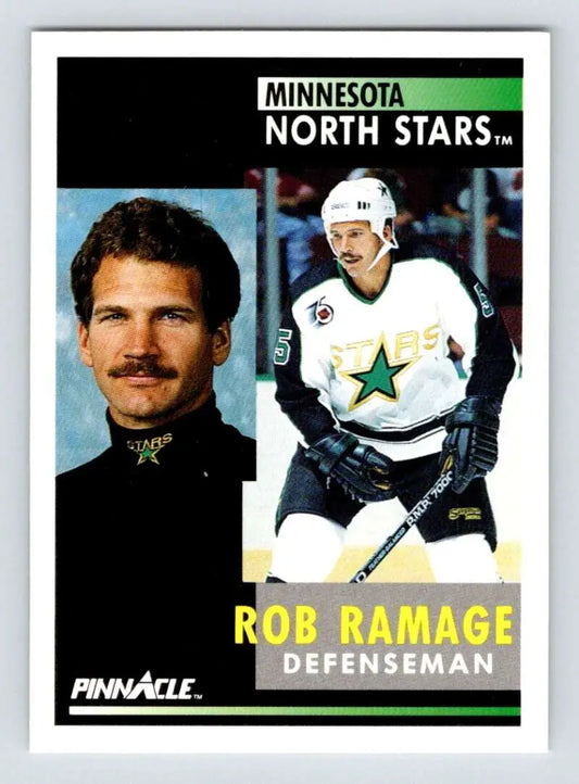 Rob Ramage Minnesota North Stars hockey trading card from 1991-92 Pinnacle