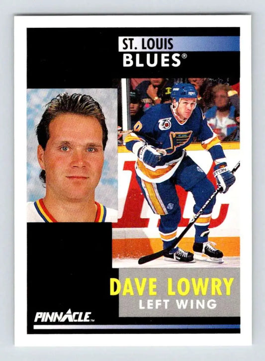 Hockey trading card of Dave Lowry from the St. Louis Blues Pinnacle series