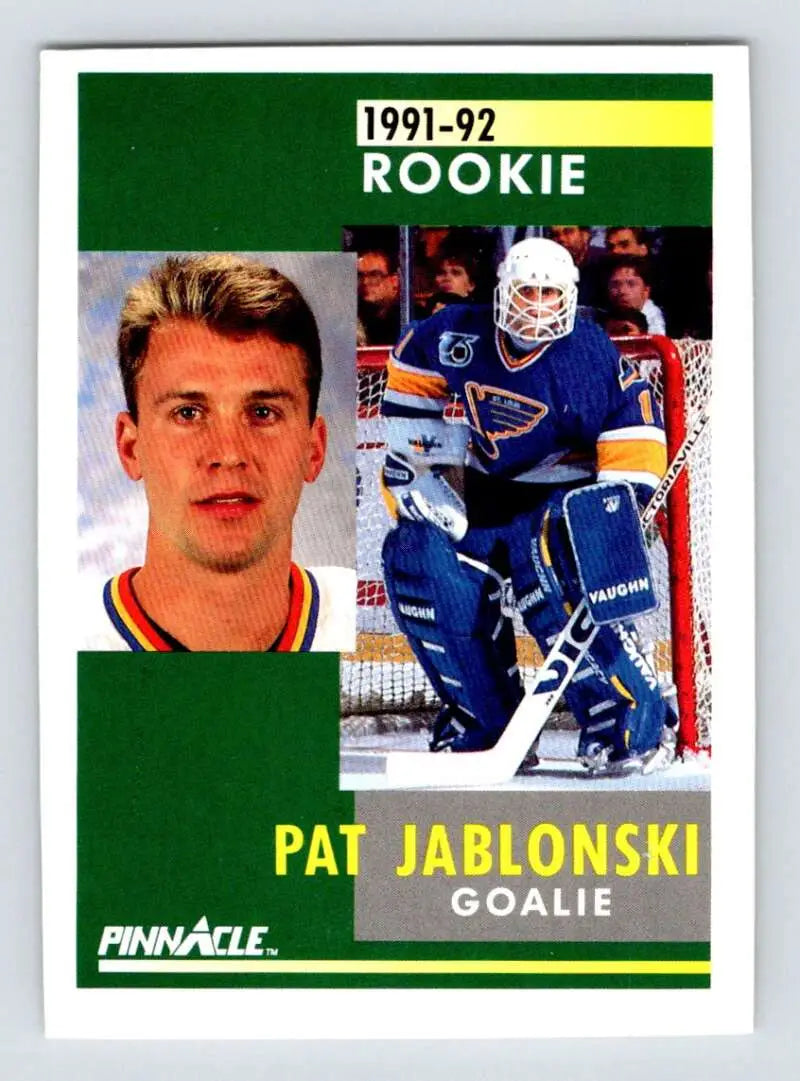 1991-92 Pinnacle Pat Jablonski rookie card for St. Louis Blues hockey collectors