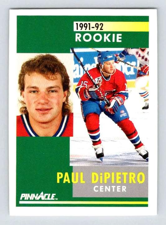 1991-92 Pinnacle Paul DiPietro Montreal Canadiens hockey card in NM-MT condition