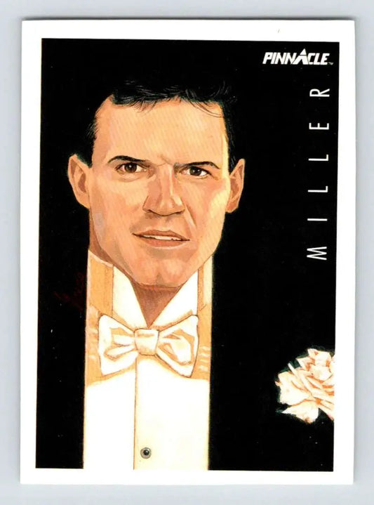 Formal portrait of Kelly Miller in tuxedo for Washington Capitals Hockey Card 1991-92