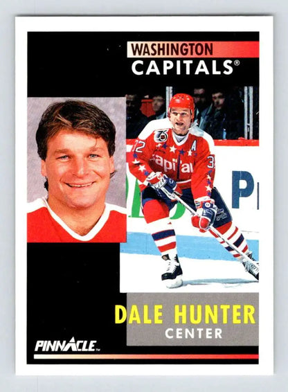 Dale Hunter Washington Capitals hockey trading card in red and white uniform