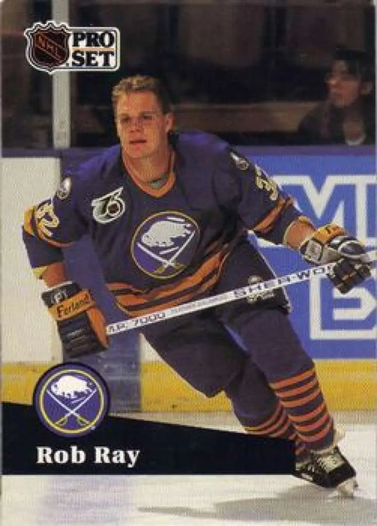 Robert Ray in blue and gold uniform skating for Buffalo Sabres hockey card