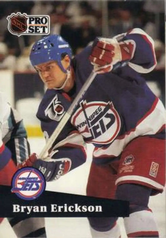 Hockey card of Bryan Erickson in action with Winnipeg Jets on the ice