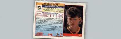 1991-92 Score Canadian Bilingual Jaromir Jagr Pittsburgh Penguins hockey card