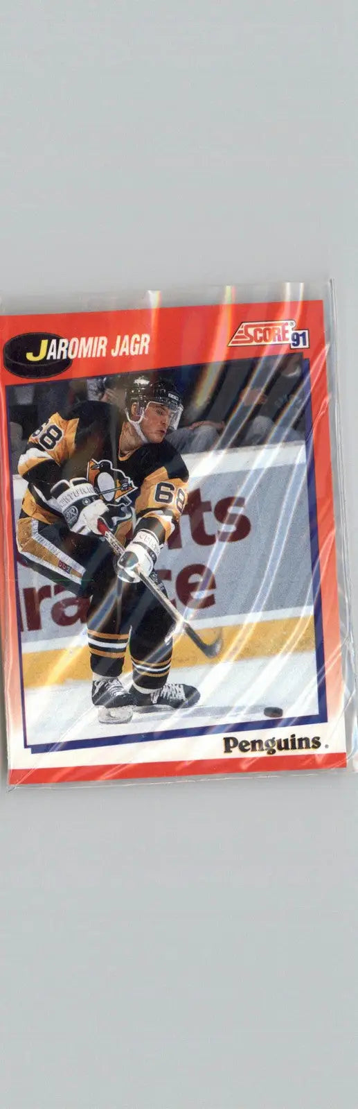 1991-92 Score Canadian Bilingual Jaromir Jagr Pittsburgh Penguins hockey card