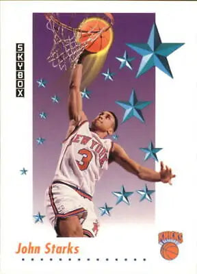 John Starks basketball card from 1991-92 SkyBox Rising Star New York Knicks NM-MT