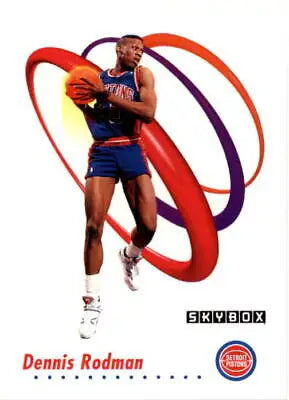 Dennis Rodman Detroit Pistons Basketball Card from 1991-92 SkyBox #86 in NM-MT condition