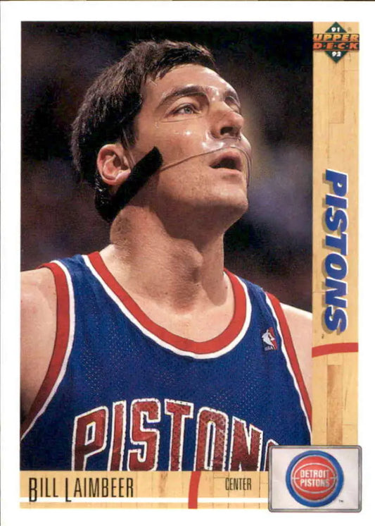 1991-92 Upper Deck #167 Bill Laimbeer NM-MT basketball card featuring Detroit Pistons player