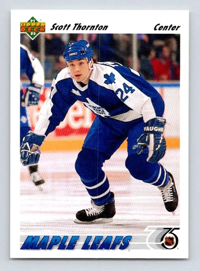 Scott Thornton skating in Toronto Maple Leafs jersey #24 on Upper Deck hockey card