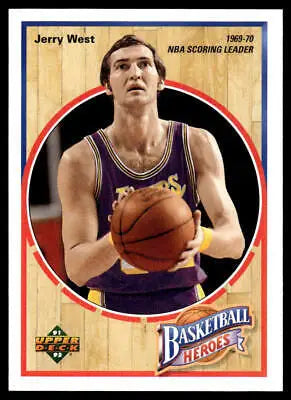 Jerry West basketball card from 1991-92 Upper Deck West Box Bottoms collection