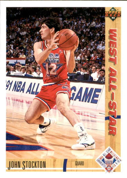 Basketball player in red Western Conference All-Star uniform during 1991 NBA All-Star Game