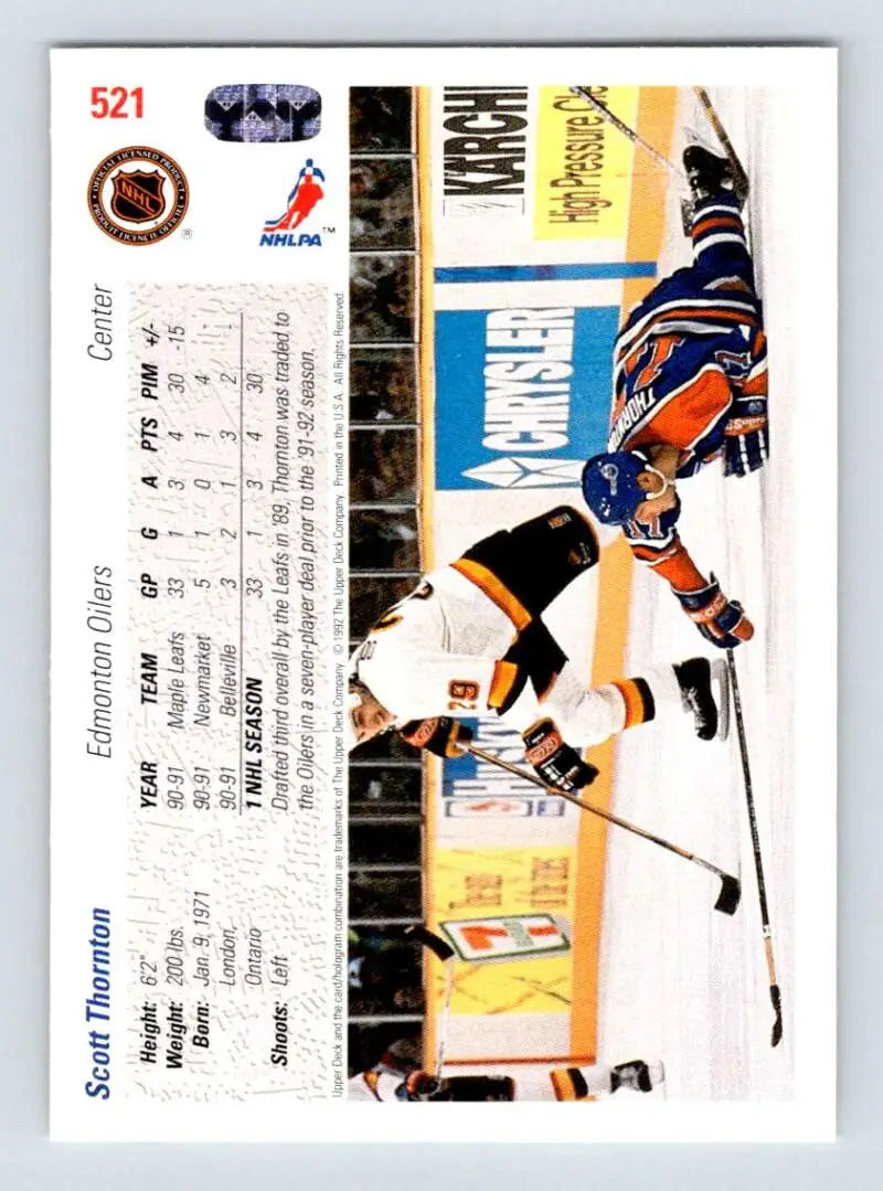 Hockey card featuring game action between New York Rangers and Pittsburgh Penguins players