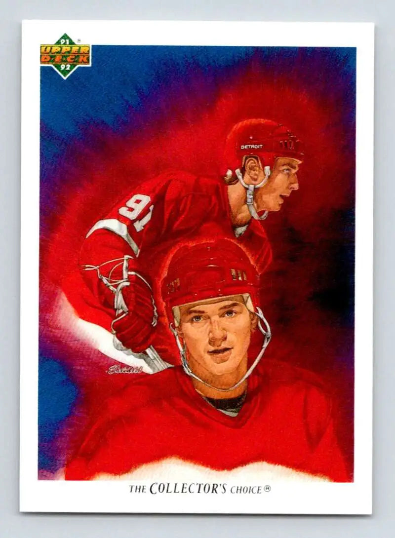 Upper Deck hockey card featuring Sergei Fedorov in red uniform for Detroit Red Wings