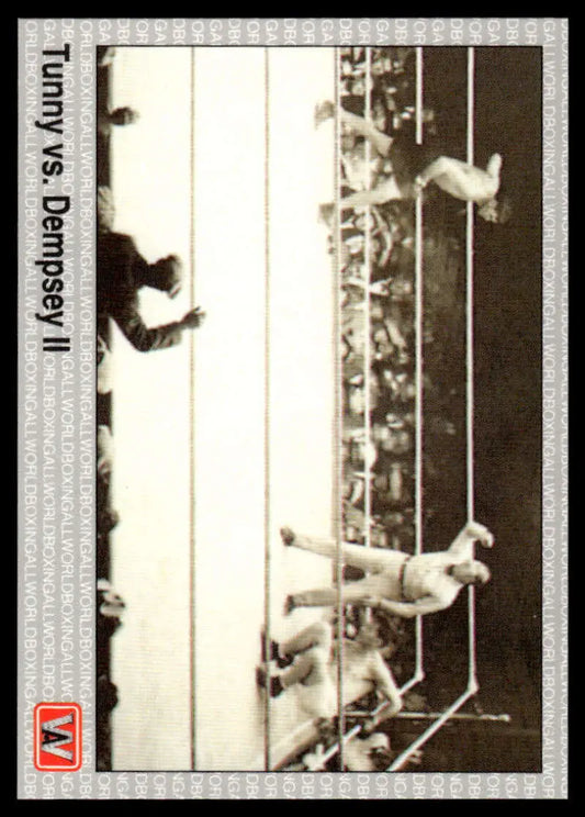 Black and white baseball card depicting historic play at first base for Dempsey II NM-MT