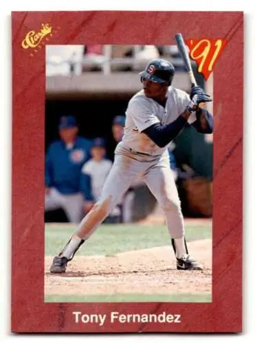 1991 Classic II T45 Tony Fernandez San Diego Padres Baseball Card with original gloss