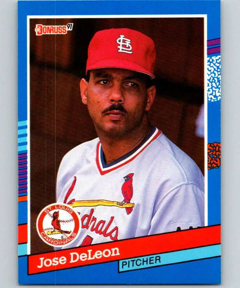 1991 Donruss Jose DeLeon Baseball Card featuring St. Louis Cardinals in NM-MT condition