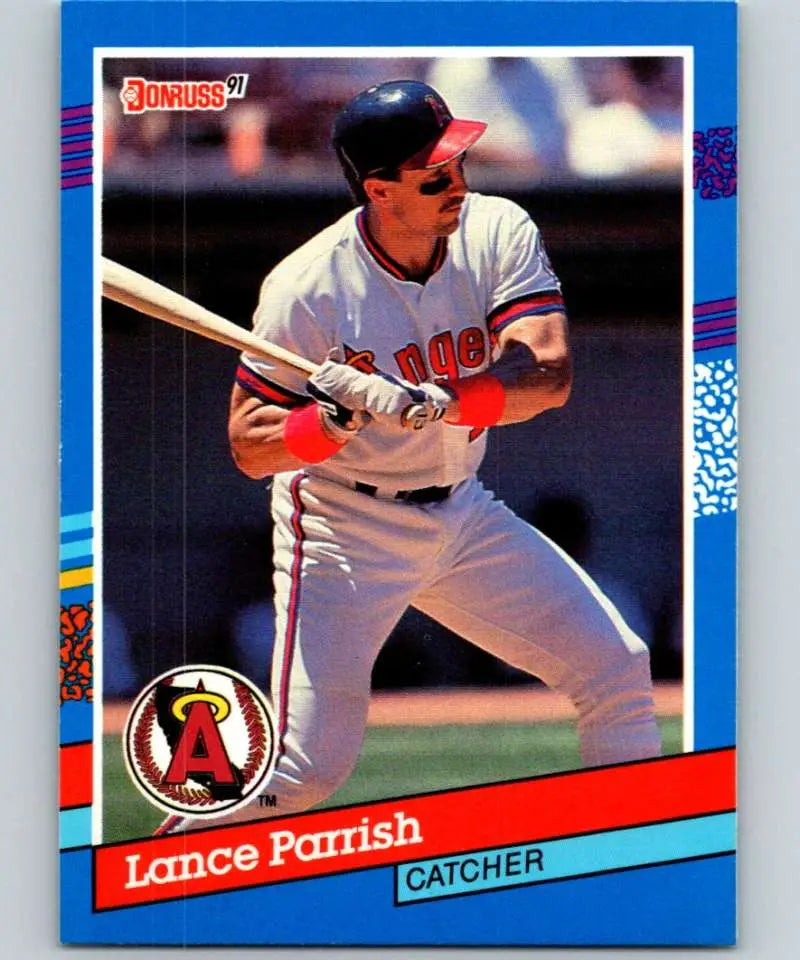 1991 Donruss #135 Lance Parrish UER NM-MT California Angels catcher batting stance card