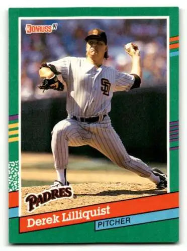 1991 Donruss #570 Derek Lilliquist San Diego Padres Baseball Card with original gloss