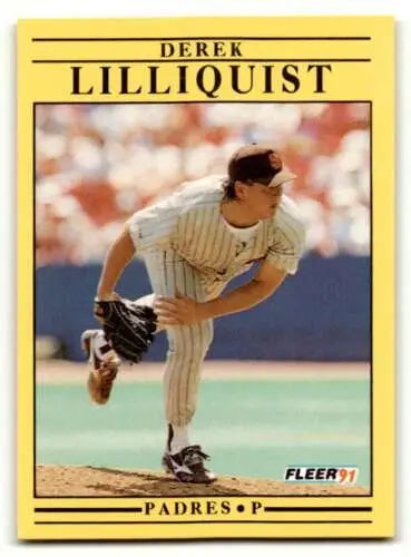 Derek Lilliquist San Diego Padres Baseball Card with original gloss 1991 Fleer #535