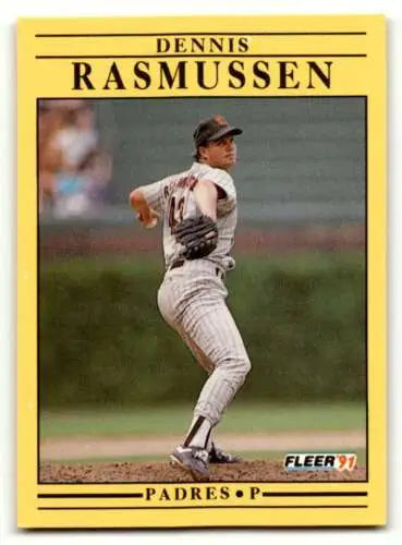 1991 Fleer #539 Dennis Rasmussen San Diego Padres baseball card with original gloss