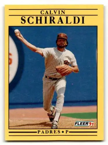 Calvin Schiraldi San Diego Padres baseball card with original gloss in EX condition