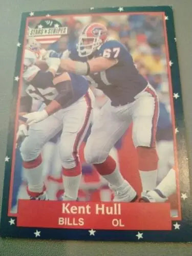 Kent Hull football card from the 1991 Fleer Stars and Stripes Buffalo Bills collection