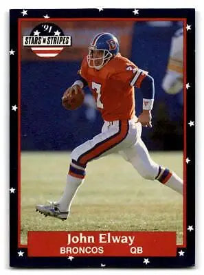 John Elway 1991 Fleer Stars ’n Stripes #16 trading card for collectors