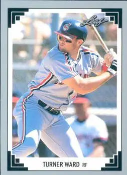 Baseball card of Turner Ward in batting stance, Rookie Cleveland Indians uniform