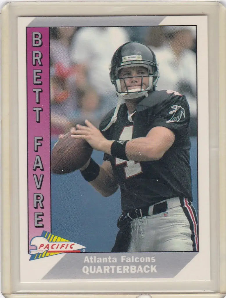 Brett Favre Rookie Card showcasing Atlanta Falcons quarterback in action