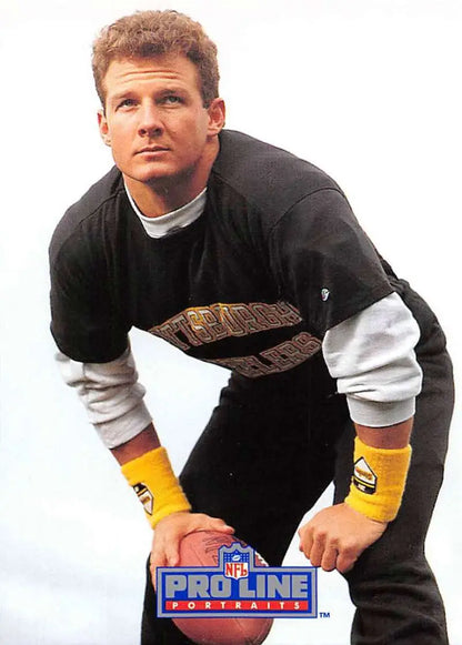 Merril Hoge in black and white jersey, yellow wristbands, Pittsburgh Steelers Pro Line Portraits