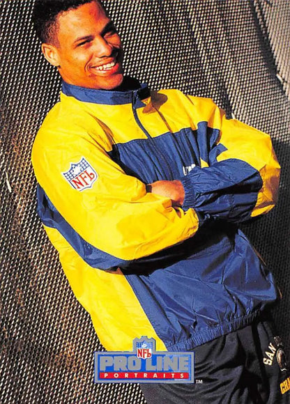 NFL yellow and navy windbreaker jacket featuring Anthony Miller and San Diego Chargers logo