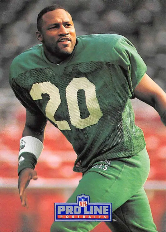 Andre Waters in a green jersey number 20 from Pro Line Portraits football card