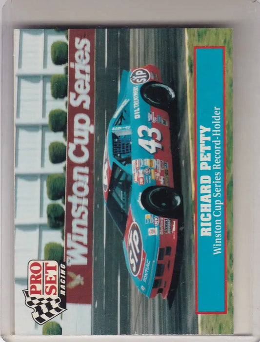 NASCAR racing car number 43 with STP branding from Pro Set Richard Petty Winston Cup Series