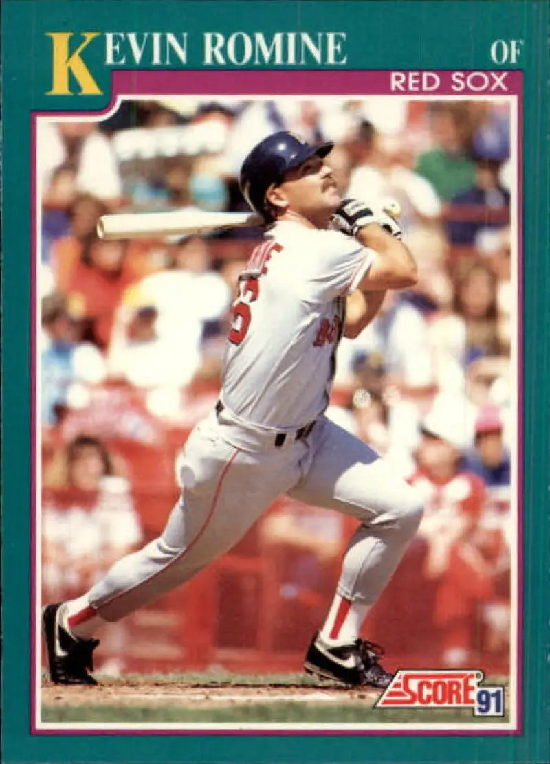 1991 Score Kevin Romine NM-MT Boston Red Sox Baseball Card in batting stance