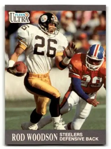 Rod Woodson Pittsburgh Steelers football card featuring original gloss finish