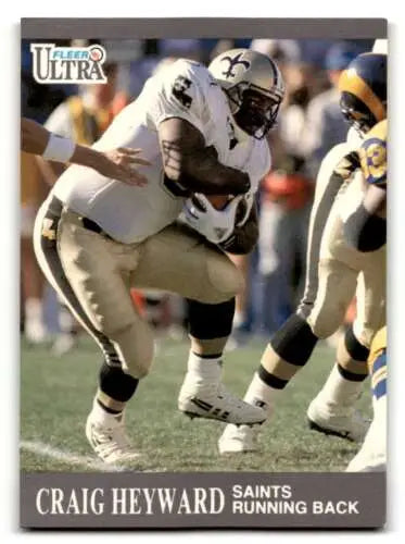 Original gloss 1991 Ultra Craig Heyward New Orleans Saints football card NM