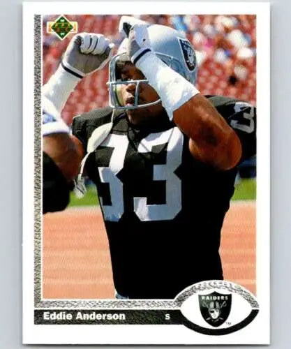 1991 Upper Deck #287 Eddie Anderson football card with original gloss, NM condition