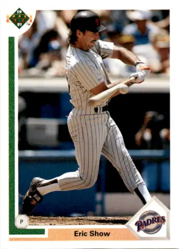 1991 Upper Deck #293 Eric Show baseball card in original gloss, Padres collectible