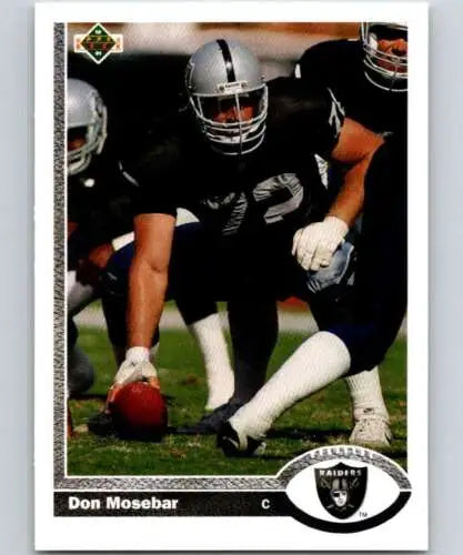 Don Mosebar football card 1991 Upper Deck #427 NM original gloss LA Raiders collectible