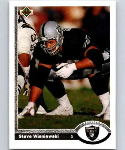 1991 Upper Deck #429 Steve Wisniewski NM football card with original gloss from LA Raiders