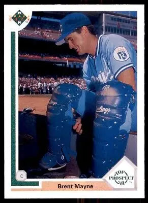 1991 Upper Deck Brent Mayne baseball card featuring Colorado Rockies #72, text-align center