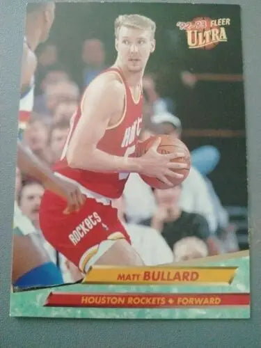 Matt Bullard basketball card from the 1992-93 Ultra Houston Rockets series