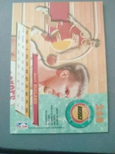 Matt Bullard Houston Rockets basketball card from 1992-93 Ultra series #268