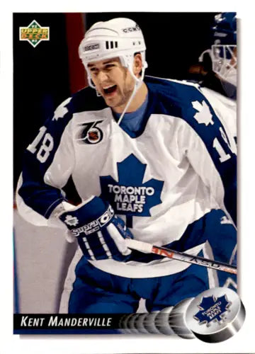 1992-93 Upper Deck Kent Manderville Hockey Trading Card Original Gloss Maple Leafs