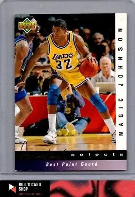 Magic Johnson basketball card from 1992-93 Upper Deck Jerry West Selects series