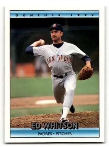 Ed Whitson San Diego Padres baseball card with original gloss from 1992 Donruss