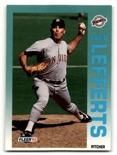 1992 Fleer #611 Craig Lefferts San Diego Padres Baseball Card with original gloss